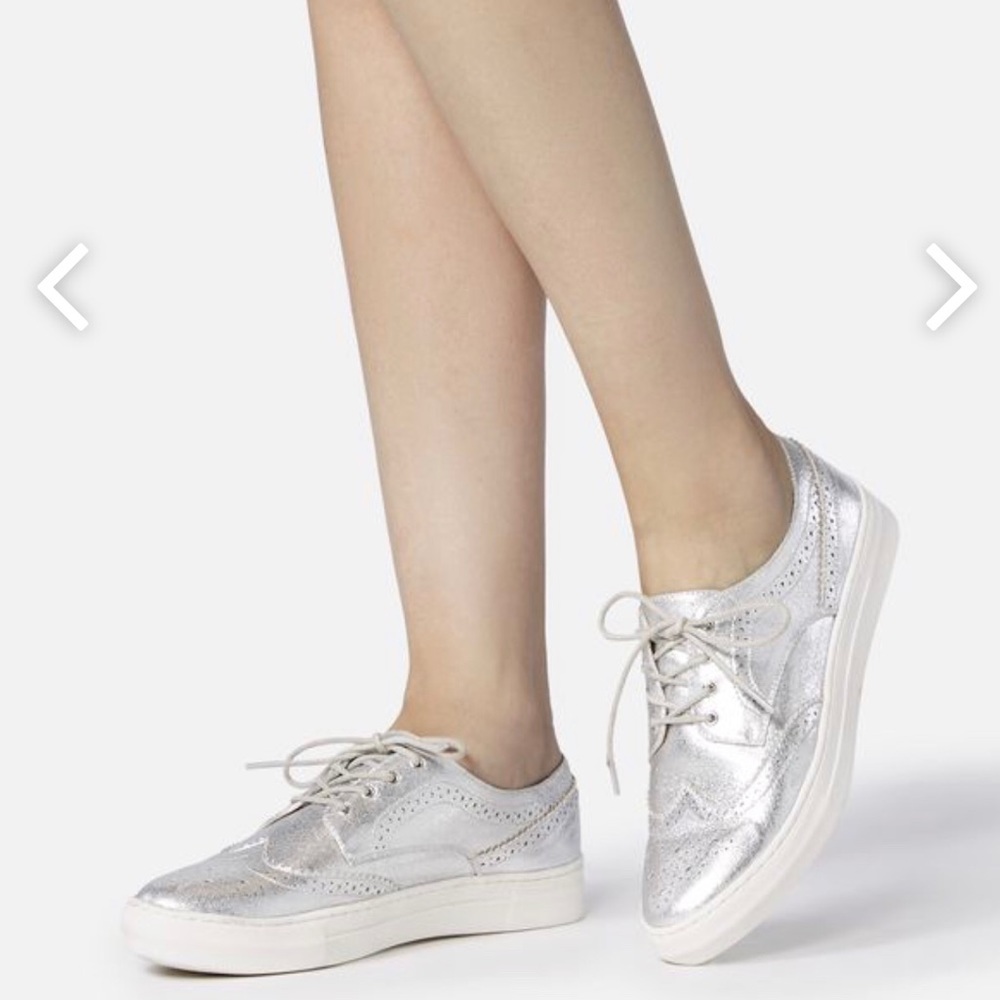 Justfab Selma silver sneakers!!! - Picture 2 of 5